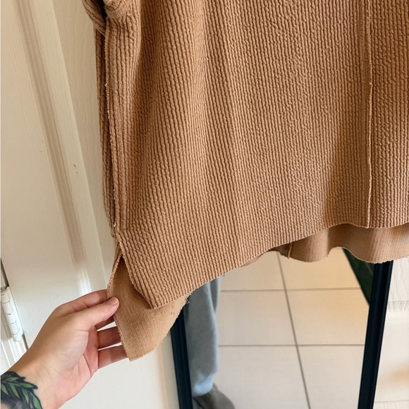 Aerie V-Neck Sweater in Tan - Picture 4 of 5